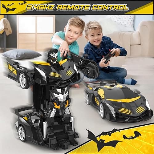 BLUEJAY Transform Rc Cars for Boys 4-7 8-12, 2.4Ghz Remote Control Car 1:18 Scale Transforming Robot, One-Button Deformation 360° Rotation Car Toy Gifts for Boys 3-5 thumbnail 2