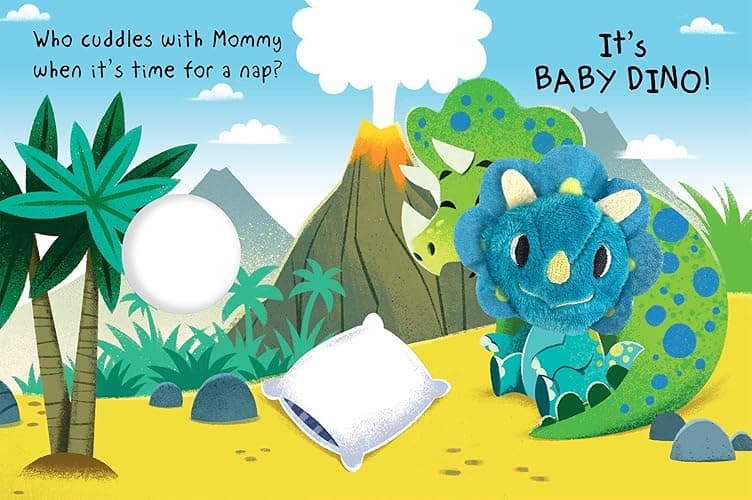 Baby Dino - Childrens Finger Puppet Board Book - Interactive - Novelty thumbnail 8