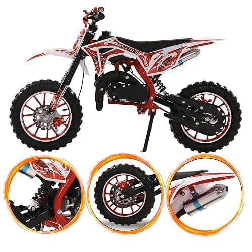 Shulemin 50CC Kids Dirt Bike, 2-Stroke Dirt Bike for Kids,Gas Power Motocross, Off Road Mini Motorcycle, Gas Bike Load 330Lbs - Image 1