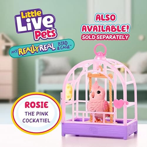 Little Live Pets My Really Real Talking Bird Toy & Cage - Indie, Interactive Voice Repeating Toy, 20+ Sounds & Reactions, Talking Toys for Kids 5-7 thumbnail 6