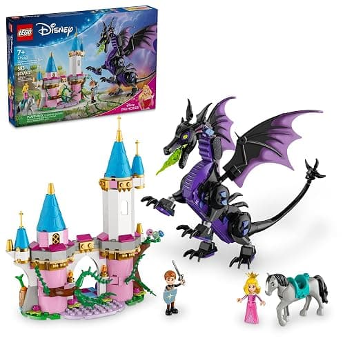 LEGO Disney Princess Maleficent’s Dragon Form Building Set for Kids and Sleeping Beauty Fans, Disney Princess Figure, Castle Toy, Fun Gift Idea for Girls and Boys Ages 7 Plus Who Love Aurora, 43240 - Image 1