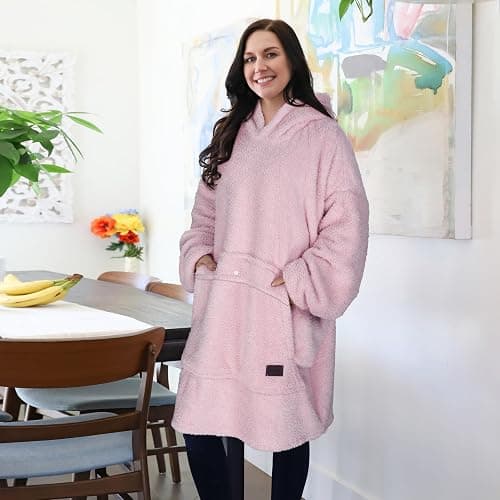 Catalonia Oversized Blanket Hoodie Sweatshirt, Wearable Lounging Fleece Pullover, Gift for Adults Women Men Kids Wife thumbnail 2