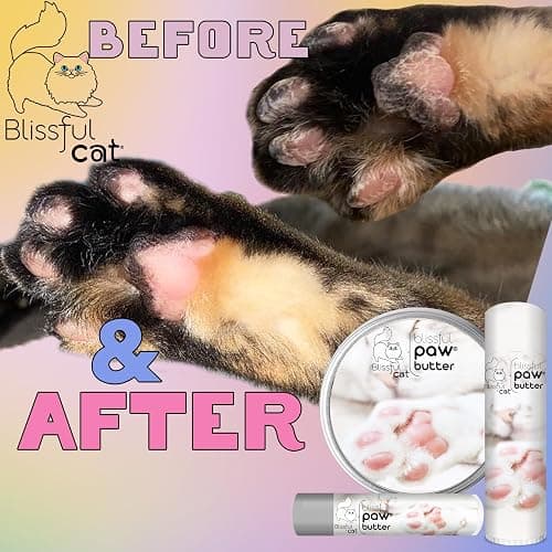 The Blissful Cat Paw Butter, Moisturizer for Dry Paw Pads, Softens and Protects Rough Feet, Versatile, Lick-Safe Balm, 0.15 oz. thumbnail 7