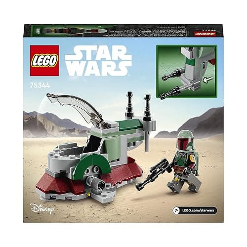 LEGO 75344 Star Wars Le Vaisseau de Boba Fett Microfighter, Jouet Véhicule avec Lanceurs et Ailes Ajustables, Figurines, Le Mandalorien, Enfants 6 Ans thumbnail 9