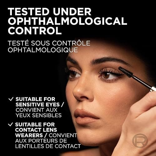 L’Oréal Paris Voluminous Panorama Mascara, Volumizing and Lengthening Mascara, Washable Longwear and Smudge Resistant Make Up, Blackest Black, 0.33 Fl Oz thumbnail 9