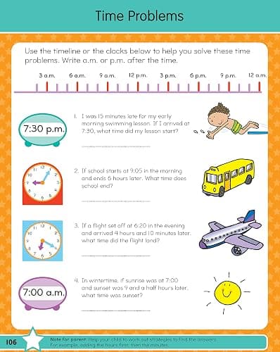 The Summer Before Third Grade Workbook School Bridging Second to Third Grade Ages 8 - 9: 75+ Activities, Reading, Language Arts, Addition, Subtraction, Time, Money, and Fractions (Gold Stars Series) thumbnail 9
