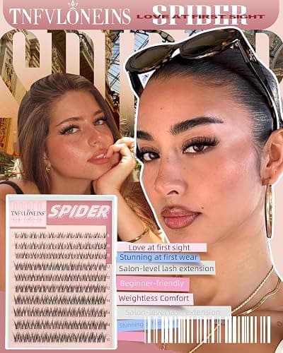 Spider Lash Clusters Wispy Fluffy Eyelash Clusters Natural Cluster Eyelash Extensions Breeze Individual Lashes Clusters Clear Band Cluster Lashes Pestañas Postizas Naturales by TNFVLONEINS thumbnail 6
