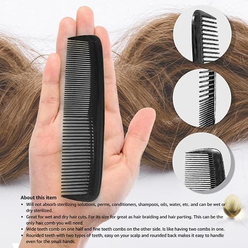 Soft 'N Style Hair Care 4-Pack Comb - Not Breakable - mens comb/fine tooth comb/peines para cabello thumbnail 3