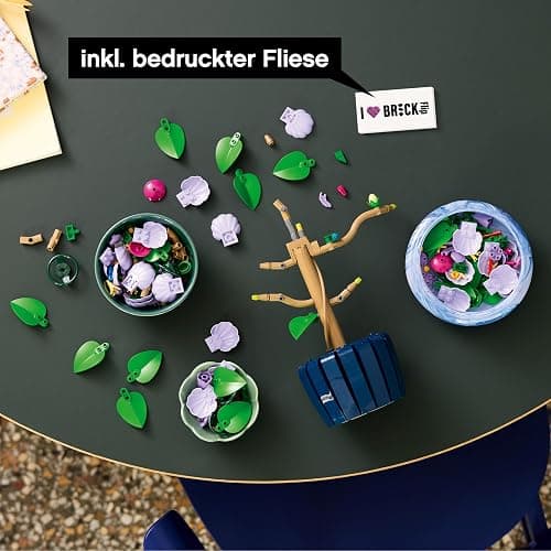LEGO Hibiskus Blume (10372) - Blumen LEGO Botanicals, Blumenstrauß Deko (inkl. bedruckter Fliese) thumbnail 4