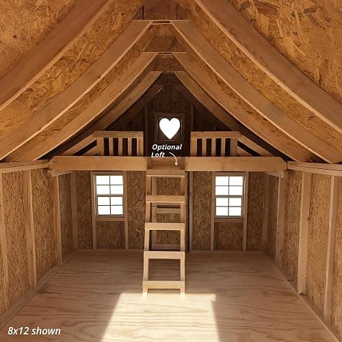 8x8 Gingerbread Cottage Playhouse with Floor, Deck and Rail, Outdoor Wood Do-It-Yourself Kit thumbnail 7