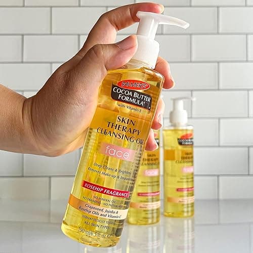 Palmer's Cocoa Butter Formula Skin Therapy Cleansing Oil, Gentle Makeup Remover with Rosehip Oil and Vitamin C, 6.5 Ounce thumbnail 3