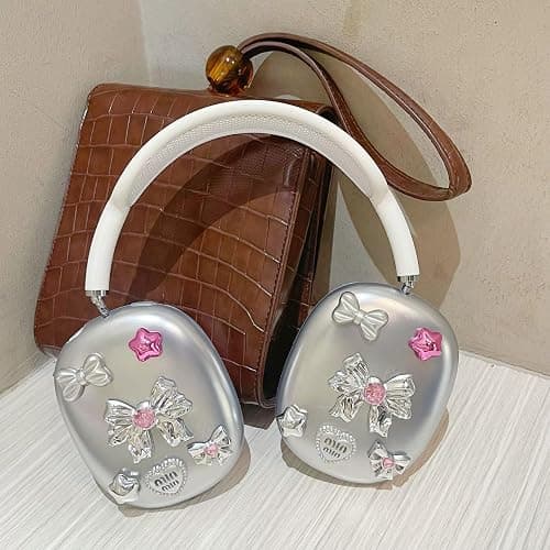 SJIE Airpod Max Ear Cover, 3D Design Cute Bow/Star/Heart, Personality Fashion AirPod Max Case Accessories Protective for Apple AirPods Max thumbnail 6
