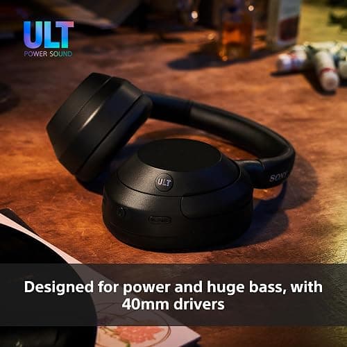 Sony ULT WEAR - Wireless Noise Cancelling Headphones, ULT POWER SOUND, Ultimate Deep Bass, Same Processor as WH-1000XM5, Clear Calls, 30hr Battery, IOS & Android - White thumbnail 3