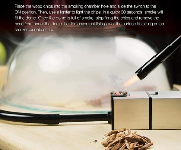 Cocktail Smoker Kit - Indoor Drink & Food Infuser with Wood Chips | Old Fashioned Whiskey Bourbon Smoker Gift thumbnail 8