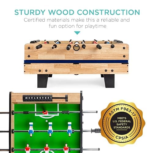Best Choice Products 4-in-1 Multi Game Table, Childrens Combination Arcade Set for Home, Play Room, Rec Room w/Pool Billiards, Air Hockey, Foosball and Table Tennis thumbnail 3