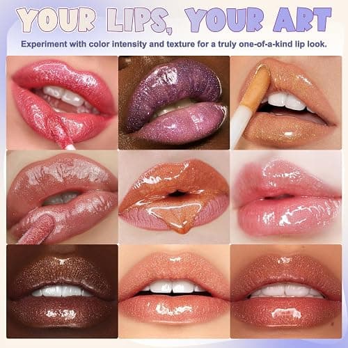 TSVATE Lip Gloss Making Kit, 58PCS DIY Lip Gloss Kit, Lipgloss Making Kit for Women, Beginner, Girls, Moisturizing Lipgloss Base Moist, Double-Ended Tubes, Jojoba Oil, Tween Girls Gift Trendy Stuff thumbnail 7