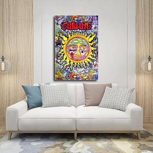 Music Sublime Posters Personality of The Sun Canvas Art Poster Poster Wall Art Decor Print Picture Paintings for Living Room Bedroom Decoration Unframe 12x18inch thumbnail 5