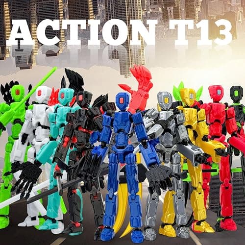 T13 Assembly Completed Action Figure, T13 Multi-Jointed Movable Robot Action Figure Set,Collectors Desktop Decorations for Game Lovers Toys thumbnail 7