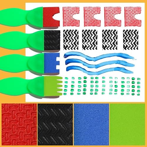 YGDZ Kids Paint Brushes, 12 Pack Washable Painting Brushes for Toddlers Kids Early Learning Toys Foam Roller Sponge Arts Crafts Gift thumbnail 4