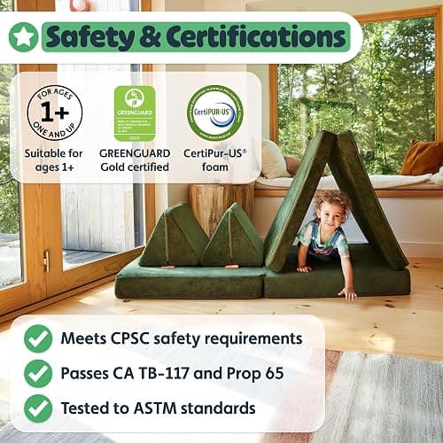 Nugget - The Original Play Couch for Kids - Modular Foam Children's Sofa for Playroom, Imagination, & Creative Open Ended Play - Washable & Convertible Playroom Furniture, Seamonster thumbnail 5