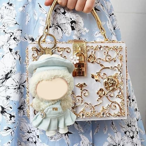 Clothes Compatible with LABUBU Doll – 4PCS Frosted Mint Set, 17cm Doll Clothes Designer Outfit for Campus Classic Theme, Chic Stylish Accessories for Labubu, No Doll (Paris Mint Frost) thumbnail 2