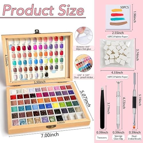 GZIXBDA Sponge Paint Patting Gel Polish & Tools Kit, 57 Colors Ombre Nail Gradient Painting Gel Blush Blooming for Pigment Pat Aura Nails, French Manicure thumbnail 7