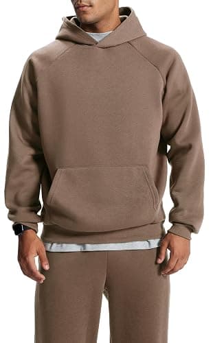 Project Titan Men's Relaxed Fit Cotton Raglan Sleeve Hoodies Pullover Hooded Sweatshirt Casual Long Sleeve Shirts with Pocket - Image 1