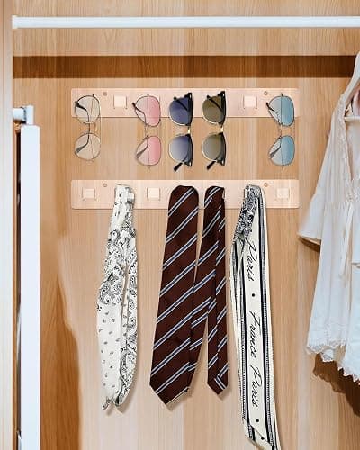 MaxGear Sunglasses Organizer 2 Pack, Wall-Mounted Eyeglasses Holder, Clear Acrylic Display Rack with 14 Slots, Ideal for Home and Office Storage thumbnail 7