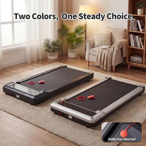 Aidoly Compact Walking Pad Under Desk Treadmill, Portable Electric Walking Treadmill with Remote Control & LED Display for Home Office, Quiet Fitness Machine thumbnail 2