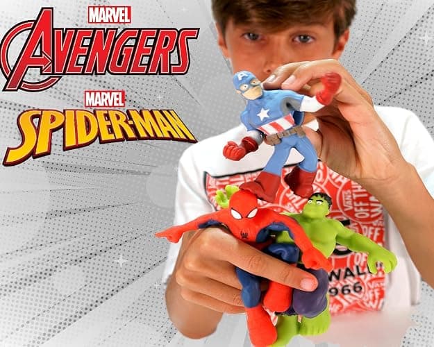 JA-RU Marvel Avengers Stretchy Toys (2 Units Assorted) Heroes Squish & Pull Toys. Hulk & Spiderman Calming Fidget Toy, Stress Toys for Kids & Boys Toys DEF-6900-2 thumbnail 5
