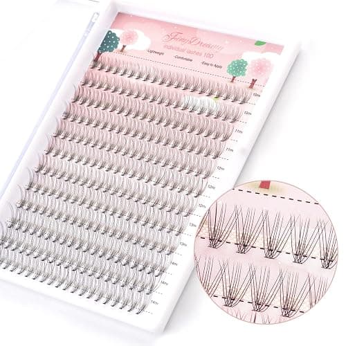 FinyDreamy 10D Lash Clusters 240pcs Individual Lash Extensions Natural Cluster Lashes 10-14mm Mix Lengths C Curl 0.07mm Thickness eyelash Individual Cluster Lashes Apply Under your Lashes(10D10-14mm) - Image 1