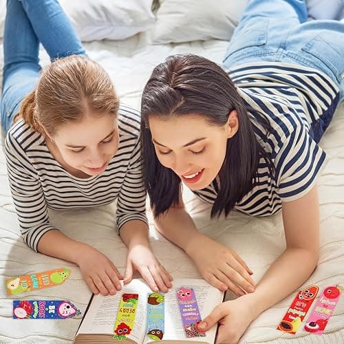 Fainne 250 Pcs Scented Bookmarks Kids Bulk Scratch and Sniff Bookmarks Fun Fruit Food Assorted Educational Bookmark for Students Teens Reader 25 Styles, 25 Scents thumbnail 5