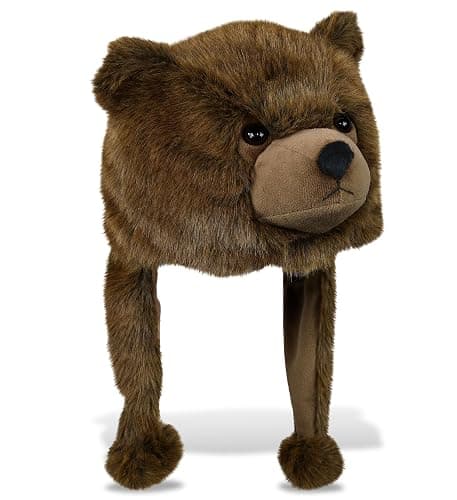 DolliBu Plush Hat – Soft Fleece Beanie with Ear Flaps, Warm Winter Hat for Kids, Teens & Adults – Funny Costume, One Size - Image 1