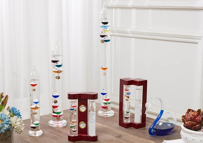 20.5inch Large Glass Galileo Thermometer with 10 Multi Colored Balls with Gold Tags from 60ºF to 96ºF Galileo Thermometer Gorgeous Gift for Family Friends Present Home Office Indoor and Outdoor Décor thumbnail 8