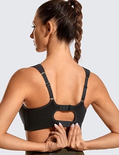 SYROKAN Bounce Control Plus Size Sports Bras for Women High Support Double Back Hooks Full Coverage Padded Wireless Bra thumbnail 3