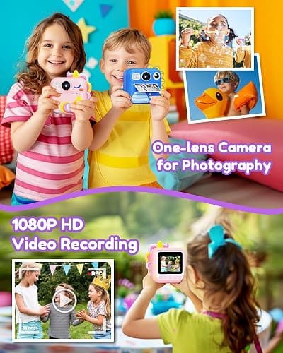 KOKODI Kids Camera Instant Print, Toddler Cameras Christmas Birthday Gifts for Girls Age 3-12, Digital Video Instant Printable Camera for Kids,Toys for Ages 5-7 Girls (Pink) thumbnail 5