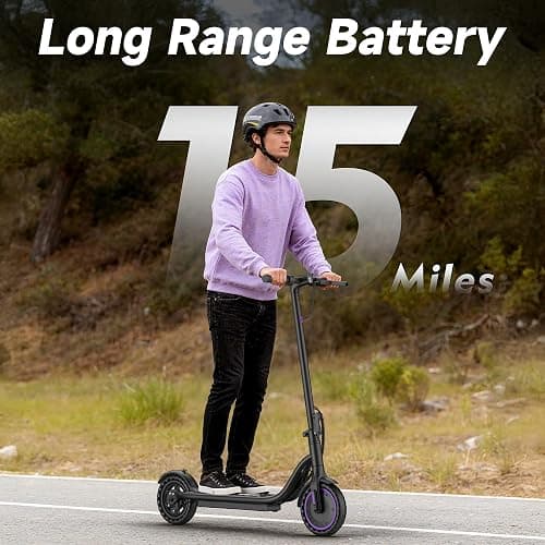 VOLPAM Electric Scooter with 8.5"/10" Solid Tire, 350W/500W Powerful Motor & 19/22 MPH Top Speed, 16-28 Miles Long Range, Folding E Scooter Choice thumbnail 3