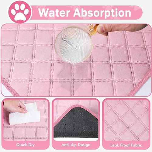 Siedihit Dog Cat Playpen, Puppy Pet Playpen Indoor for Small Dog Crate Tent Cage Outdoor, Portable Pop Up Dogs Enclosure Kennel with Carrying Case for Dogs/Cats/Rabbits(Pink, Small with pad) thumbnail 6