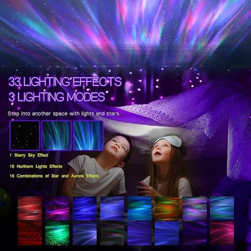 Northern Galaxy Light Aurora Projector with 33 Light Effects, LED Star Projector for Bedroom Nebula Lamp, Remote Control, White Noises, Bluetooth Speaker for Parties thumbnail 3