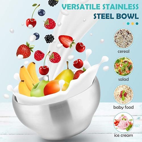 HaWare 6-Piece Kids Bowls, 12oz SUS304 Metal Bowl for Toddler Children, Small Baby Bowls for Feeding/Soup/Snacks, Multipurpose 18/8 Stainless Steel Cereal Bowls, Double Walled, Dishwasher Safe thumbnail 6