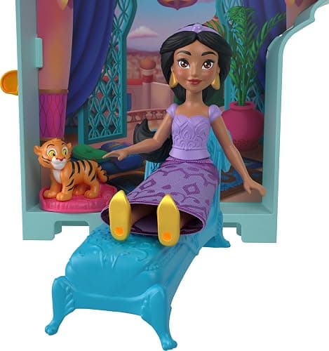 Mattel Disney Toys, Storytime Stackers Jasmine's Palace, Stackable Doll House with Small Doll, 2 Friends & 8 Pieces, Inspired by Disney's Aladdin Movie thumbnail 4
