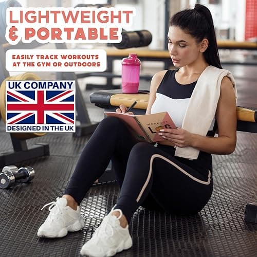 Workout Planner for Daily Fitness Tracking & Goals Setting - A5 Size, 6” x 8”, Peachy Pink - Improved Thicker Cover - Men & Women Personal Home & Gym Training Diary - Log Book - by Workout Log Gym thumbnail 3