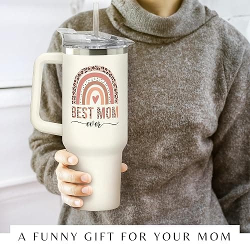 Mocosweeties Gifts for Mom from Daughter Son - Birthday, Mothers Day, Mother's Day, Christmas Mom Gifts for Wife, Her - Gift Ideas for Mama, Mother - Gift for New Moms, Mothers - 40 Oz Tumbler thumbnail 2