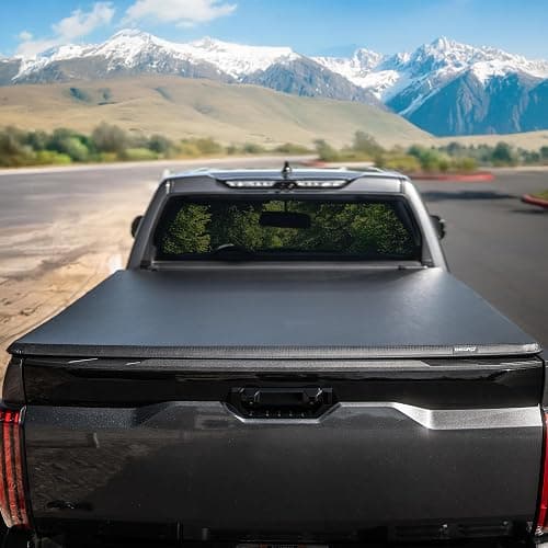 oEdRo Soft Tri-Fold Truck Bed Tonneau Cover Fit for 2005-2015 Tacoma 5ft | Soft Trifold Truck Bed Cover Compatible with 2005-2015 Toyota Tacoma with 5 feet Bed, Fleetside with Track Rail System thumbnail 6