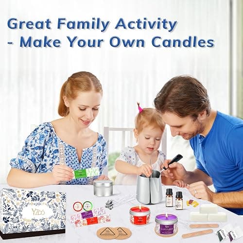 Complete Candle Making Kits for Adults Beginners, DIY Candle Making Supplies Include Soy Wax,Wax Melter,Scents,Dyes,Wicks,Wicks Sticker,Candle Tins & More-Full Candle Maker Set - Arts & Crafts Kits thumbnail 3
