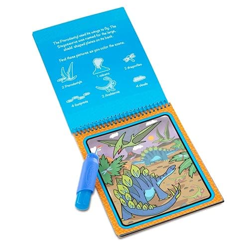Melissa & Doug On The Go Water Wow! Mess Free Coloring Book, Reusable Water-Reveal Activity Pad, Dinosaurs, Travel Toys, Party Favors, for Toddlers & Kids Ages 3+ thumbnail 4