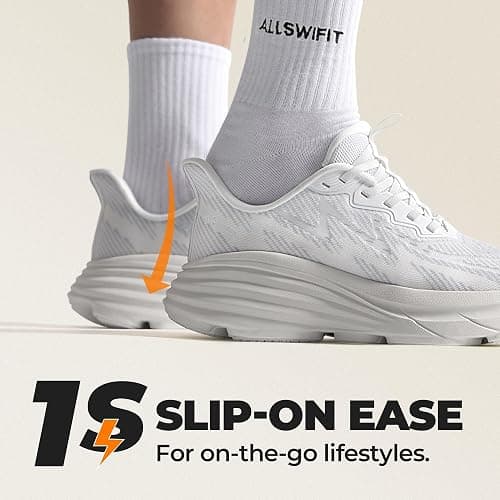 ALLSWIFIT Women's Slip On Walking Shoes Hands-Free Cushion Running Tennis SwiftPlush Non-Slip Comfortable Workout Gym Athletic Fashion Sneakers thumbnail 5