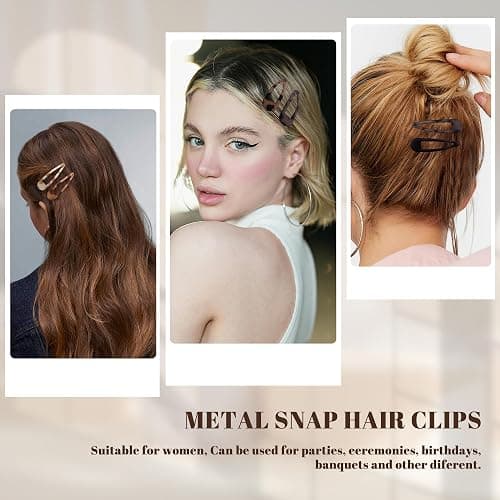 Cptots Small Hair Barrettes For Women No Slips Metal Snap Clips For Thin And Fine Hair,Matte Black Tortoiseshell,20 PCS,1.97 x 0.5 Inch. thumbnail 6