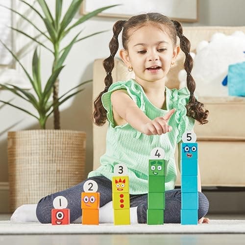 hand2mind Numberblocks One to Five Wooden Blocks, Wood Building Blocks for Toddlers 2-4 Years, Stacking Toys, Montessori Math Materials, Color Sorting Daycare Toys, Preschool Learning Activities thumbnail 7