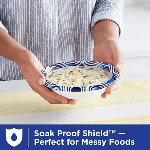 Dixie Ultra, Large Paper Bowls, 20 Oz, 150 Count (6 packs of 25 bowls), Microwave Safe, Compostable, Disposable Bowls Great For Breakfast, Lunch, And Dinner Meals thumbnail 3